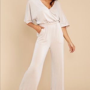 Red dress Aura sparkling champagne jumpsuit size M